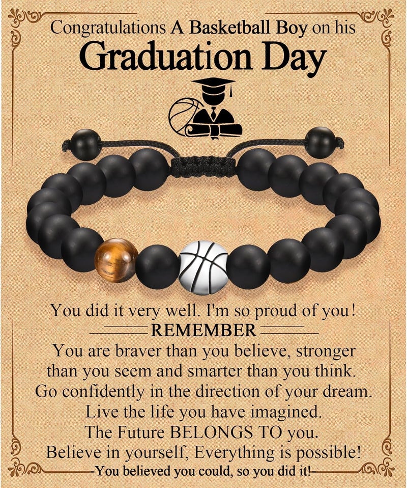 EFVISD Store Soccer Football Basketball Baseball Hockey Bracelet Gifts for Boys Players Team Lovers Son Grandson Brother Nephew Friend as Birthday/Valentines Day/Graduation/Back to School/Christmas Gifts - Image 1